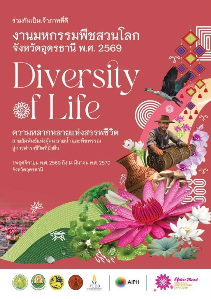 ศูนย์วิทยาศาสตร์ข้าว สร้าง “ศิลปะบนผืนนา” 🌾 ในงานพืชสวนโลก 2569 จังหวัดอุดรธานี 🌎 จากข้าวสรรพสี และพันธุ์ต่างๆ ที่ศูนย์วิทยาศาสตร์ข้าวไ…