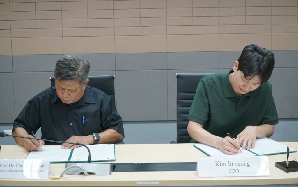 มก. กำแพงแสน ลงนาม MOU ร่วมกับบริษัท ObjetBio จากเกาหลีใต้ มุ่งพัฒนาเทคโนโลยีการฆ่าเชื้อเมล็ดพันธุ์ข้าวและเกษตรกรรมเชิงนิเวศในประเทศไทย