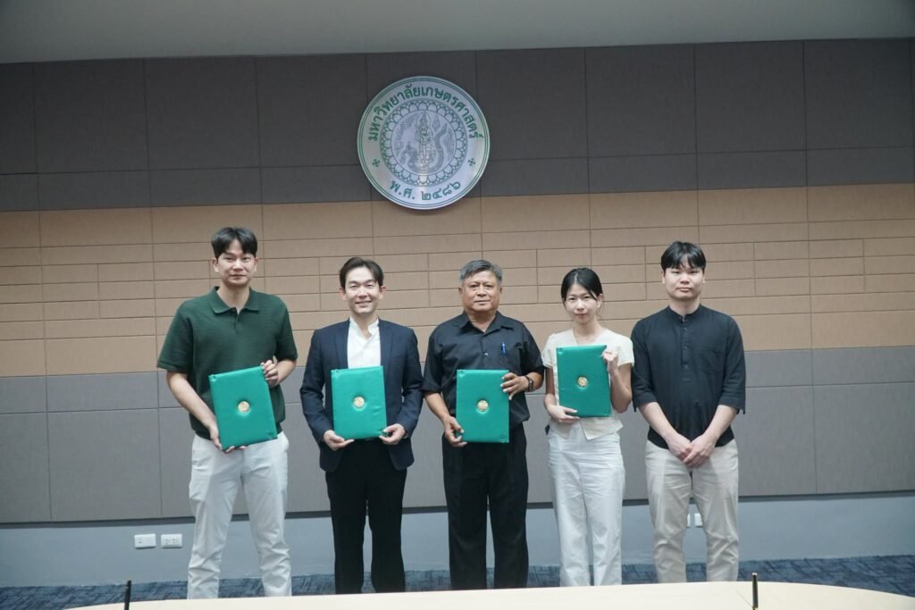 มก. กำแพงแสน ลงนาม MOU ร่วมกับบริษัท ObjetBio จากเกาหลีใต้ มุ่งพัฒนาเทคโนโลยีการฆ่าเชื้อเมล็ดพันธุ์ข้าวและเกษตรกรรมเชิงนิเวศในประเทศไทย